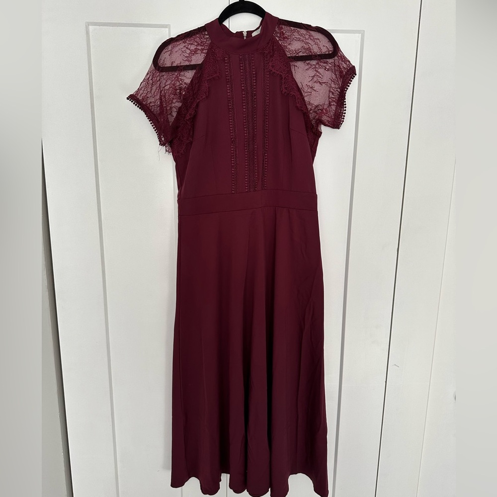 Midi Burgundy Dress